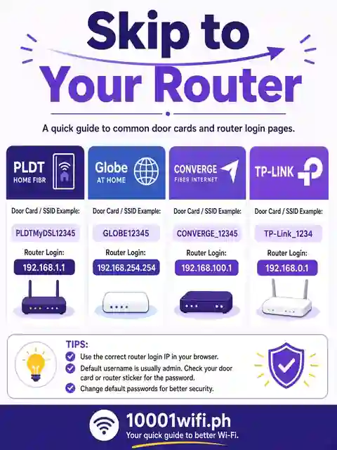 Skip to your router ISP doors Skip to your router ISP gateway doors infographic
